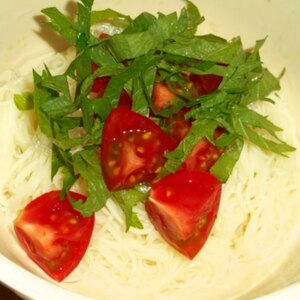 トマトと大葉のヘルシー素麺